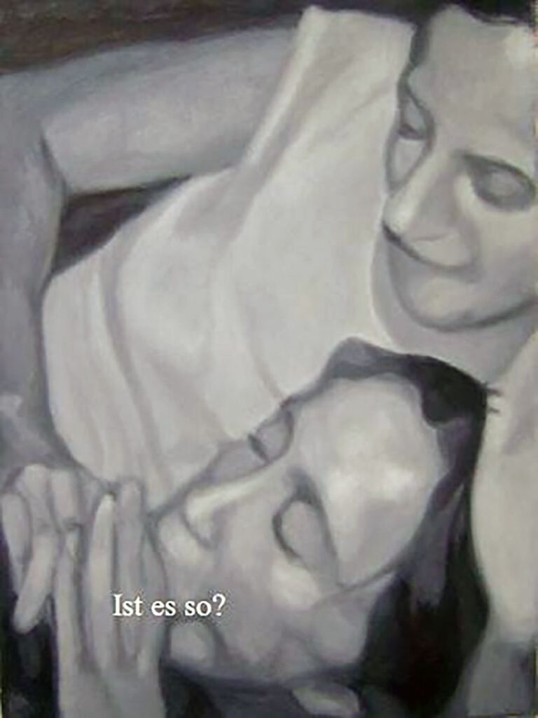 Ist est so?, oil on canvas, 98x128 cm, German lessons series