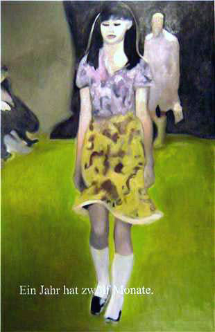 Catwalk, oil on canvas, 80x124, German Lessons series