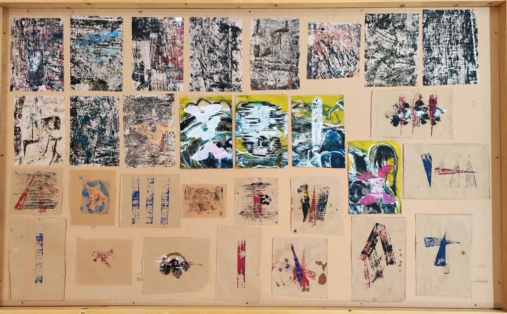Works on paper, installation view