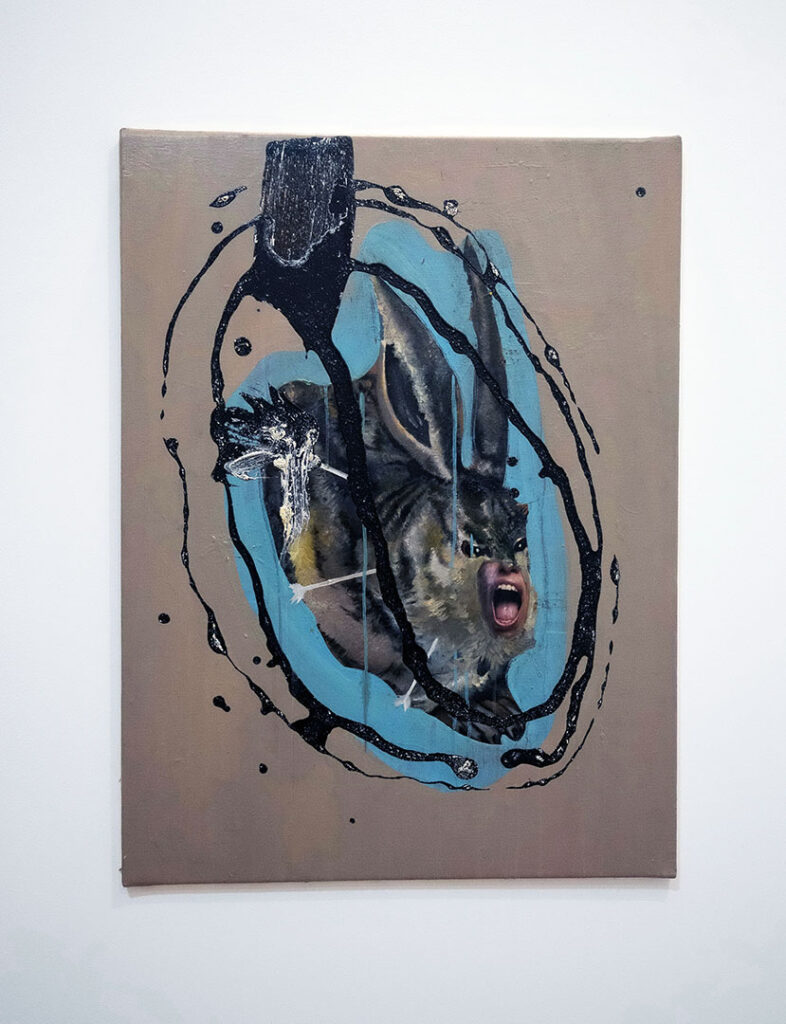 Rabbit, oil on canvas, 80x60cm, installation view